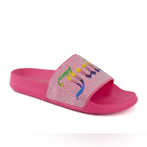 Juicy Couture Shoes - Juicy‎ Couture WOMEN'S WANDER RHINESTONE SANDALS WOMEN'S IN PINK RAINBOW Size 9